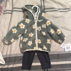 Little Me Green Baby Jacket with Hood